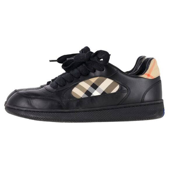 Burberry Check Terrace Sneakers​ in Black Leather - Picture 5 of 8